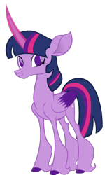 Size: 650x1080 | Tagged: safe, artist:thunder-blur, twilight sparkle, twilight sparkle (alicorn), alicorn, pony, them's fightin' herds, alternate design, community related, simple background, solo, transparent background