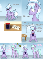 Size: 2562x3524 | Tagged: safe, artist:da-andi, artist:marikaefer, cloudchaser, flitter, pony, ask flitter and cloudchaser, bottle, crying, sad, teary eyes