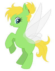 Size: 790x1011 | Tagged: safe, artist:kalaverapastillera, original species, pony, disney fairies, fairy, fairy pony, fairy wings, peter pan, ponified, tinker bell, tinkerbell, wings