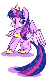 Size: 946x1562 | Tagged: safe, artist:띌버, twilight sparkle, twilight sparkle (alicorn), alicorn, pony, crown, cute, female, jewelry, mare, regalia, solo