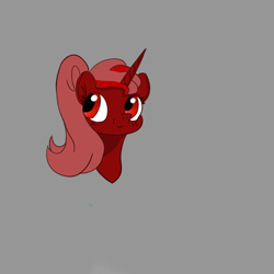 Size: 1000x1000 | Tagged: safe, artist:shooting star, derpibooru import, oc, oc only, oc:hot brew, pony, unicorn, bust, flat colors, freckles, red eyes, simple background, solo