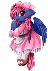 Size: 2008x2983 | Tagged: safe, artist:pridark, derpibooru import, oc, oc only, pegasus, pony, clothes, cute, dress, female, mare, ocbetes, open mouth, simple background, solo, transparent background