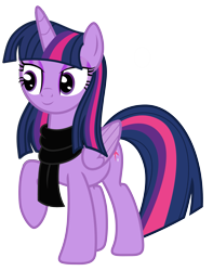 Size: 3939x5000 | Tagged: safe, artist:severity-gray, twilight sparkle, twilight sparkle (alicorn), alicorn, pony, clothes, cute, eyeshadow, female, high res, lidded eyes, makeup, mare, scarf, simple background, solo, transparent background, twiabetes