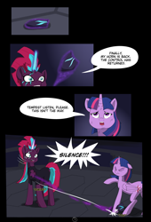 Size: 4750x7000 | Tagged: safe, alternate version, artist:chedx, derpibooru import, tempest shadow, twilight sparkle, twilight sparkle (alicorn), alicorn, comic:the storm kingdom, my little pony: the movie, absurd resolution, alternate timeline, alternate universe, comic, fanfic art, general tempest shadow