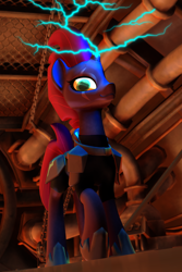 Size: 2000x3000 | Tagged: safe, artist:feuerrader-nmm, tempest shadow, pony, 3d, magic, solo