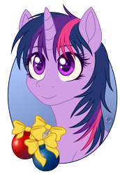 Size: 1193x1737 | Tagged: safe, artist:starshade, twilight sparkle, twilight sparkle (alicorn), alicorn, pony, christmas, cute, decoration, female, gradient background, holiday, mare, smiling, solo