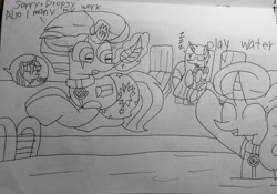 Size: 2732x1909 | Tagged: safe, artist:徐詩珮, fizzlepop berrytwist, glitter drops, spring rain, tempest shadow, twilight sparkle, twilight sparkle (alicorn), alicorn, unicorn, series:sprglitemplight diary, series:sprglitemplight life jacket days, series:springshadowdrops diary, series:springshadowdrops life jacket days, alternate universe, bisexual, broken horn, clothes, equestria girls outfit, female, glitterbetes, glitterlight, glittershadow, horn, lesbian, lifeguard spring rain, paw patrol, polyamory, shipping, sleeping, sprglitemplight, springbetes, springdrops, springlight, springshadow, springshadowdrops, tempestbetes, tempestlight