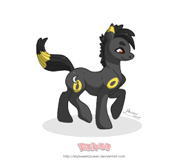 Size: 2300x2206 | Tagged: safe, artist:almairis, pony, commission, crossover, pokémon, ponified, simple background, solo, transparent background, umbreon