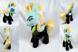 Size: 1024x688 | Tagged: safe, artist:doctorkoda, derpibooru import, lightning dust, pony, deviantart watermark, irl, obtrusive watermark, photo, plushie, smiling, smirk, solo, watermark