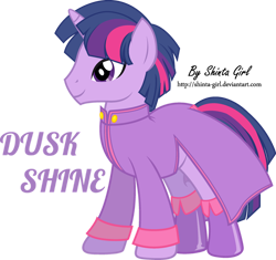 Size: 1280x1203 | Tagged: safe, artist:shinta-girl, derpibooru import, dusk shine, twilight sparkle, pony, unicorn, rule 63, solo, unicorn dusk shine, vector