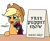 Size: 1100x900 | Tagged: safe, artist:mkogwheel edits, edit, applejack, señor huevos, earth pony, pony, applejack's hat, applejack's sign, blackletter, cowboy hat, hat, howdy, meme, puppet, sign, text