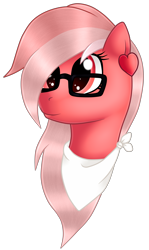 Size: 2153x3607 | Tagged: safe, artist:cindydreamlight, oc, pony, bust, female, glasses, mare, portrait, simple background, solo, transparent background