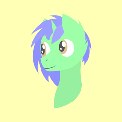 Size: 4000x4000 | Tagged: safe, artist:nodepoint, derpibooru exclusive, oc, oc only, oc:omega(omegacreeper), pony, unicorn, absurd resolution, bust, lineless, male, portrait, simple background, solo, stallion, vector, wide eyes