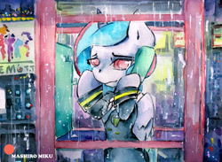 Size: 3285x2409 | Tagged: safe, artist:mashiromiku, oc, oc:mimi, pony, patreon, patreon logo, traditional art, watercolor painting