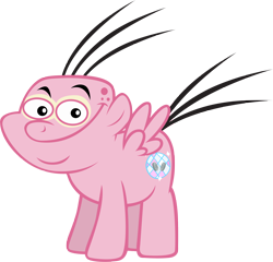 Size: 4506x4327 | Tagged: safe, artist:andoanimalia, pony, crossover, cursed image, ed edd n eddy, eddy, not salmon, ponified, simple background, transparent background, wat