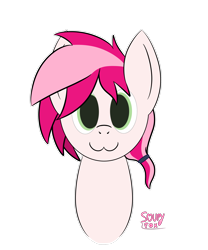 Size: 2000x2400 | Tagged: safe, artist:soupyfox, oc, oc only, oc:cherry milk, pony, :3, bust, cat face, cute, digital art, front view, looking at you, portrait, request, requested art, simple background, solo, transparent background