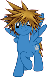 Size: 730x1193 | Tagged: safe, artist:twiily-bases, artist:yukimemories, pony, base used, crossover, kingdom hearts, ponified, simple background, sora, transparent background