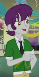 Size: 342x661 | Tagged: safe, derpibooru import, screencap, indigo wreath, better together, equestria girls, happily ever after party, background human, cropped, drink, male, smiling