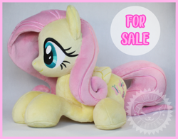 Size: 1490x1170 | Tagged: safe, fluttershy, pegasus, pony, commission, for sale, lying, lying down, photo, plushie, solo