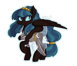 Size: 1150x989 | Tagged: safe, artist:spetu, oc, oc only, oc:insomnia, pegasus, pony, clothes, female, mare, offspring, parent:nightmare moon, parent:somnambula, see-through, simple background, solo, transparent background