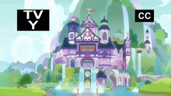 Size: 1920x1080 | Tagged: safe, derpibooru import, screencap, what lies beneath, architecture, no pony, school of friendship, tv rating, tv-y