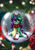 Size: 707x1000 | Tagged: safe, artist:lifejoyart, derpibooru import, oc, oc only, oc:buggy code, pony, unicorn, blushing, bow, candy, candy cane, christmas, christmas lights, christmas tree, clothes, commission, crystal ball, cute, digital art, ear fluff, female, floppy ears, food, glasses, holiday, looking at you, mare, scarf, signature, sitting, smiling, snow, snow globe, snowfall, socks, solo, stars, tree, ych result