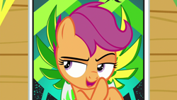 Size: 1280x720 | Tagged: safe, derpibooru import, screencap, scootaloo, the washouts (episode), betrayal, scootabrat, solo, tempting fate, this will lead to charges of con artistry, this will lead to charges of treachery, this will lead to loss of trust, this will lead to riots, this will lead to war