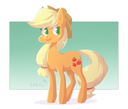 Size: 800x682 | Tagged: safe, artist:spetu, applejack, earth pony, pony, female, hat, lineless, mare, simple background, solo