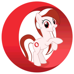 Size: 894x894 | Tagged: safe, artist:masem, derpibooru import, oc, oc only, oc:opera, earth pony, pony, browser ponies, female, o, opera, rearing, simple background, solo, technology, transparent background, vector