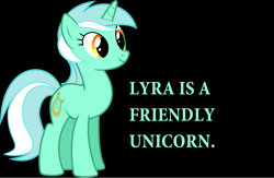 Size: 1280x834 | Tagged: artist needed, source needed, safe, lyra heartstrings, pony, unicorn, black background, captain obvious, no shit sherlock, simple background, solo, truth