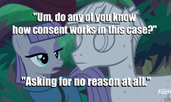 Size: 725x433 | Tagged: safe, edit, edited screencap, editor:pony-berserker, screencap, maud pie, mudbriar, pony, student counsel, impact font, petrification