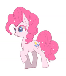 Size: 1426x1644 | Tagged: safe, artist:hosikawa, pinkie pie, earth pony, pony, cute, diapinkes, female, heart, mare, simple background, solo, white background