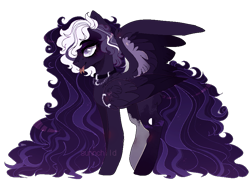 Size: 885x640 | Tagged: safe, artist:sunnchild, derpibooru import, oc, oc:half moon shadow, pegasus, pony, female, forked tongue, mare, simple background, solo, transparent background