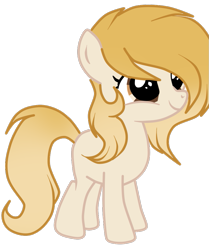 Size: 817x977 | Tagged: safe, artist:applerougi, oc, oc:cremita, earth pony, pony, female, filly, simple background, solo, transparent background, younger