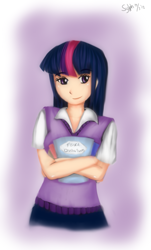 Size: 497x824 | Tagged: safe, artist:jeglegator, artist:sylphan, twilight sparkle, human, clothes, female, humanized, solo
