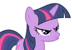 Size: 5000x3500 | Tagged: safe, artist:dharthez, twilight sparkle, unicorn twilight, pony, unicorn, angry, female, mare, simple background, solo, transparent background, vector