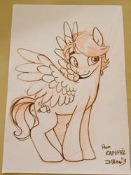 Size: 764x1024 | Tagged: safe, artist:imalou, oc, oc only, pegasus, pony, photo, traditional art