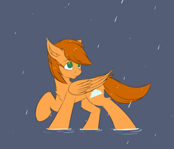 Size: 3500x3000 | Tagged: safe, artist:snowstormbat, oc, oc only, oc:dawn daze, pegasus, pony, looking up, male, rain, simple background, sketch, solo, stallion