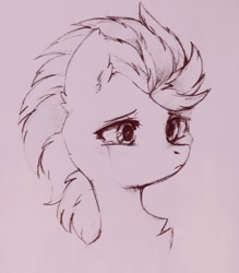 Size: 581x664 | Tagged: safe, artist:raily, pony, bust, crying, solo