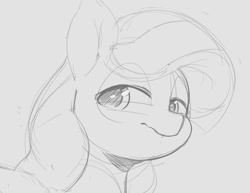 Size: 897x691 | Tagged: safe, artist:tre, derpibooru import, diamond tiara, earth pony, pony, female, filly, grayscale, monochrome, sketch, solo