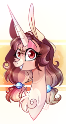 Size: 567x1063 | Tagged: safe, artist:manella-art, oc, oc:flora glass, pony, unicorn, bust, female, mare, portrait, solo