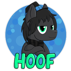 Size: 4000x4000 | Tagged: safe, artist:exobass, oc, oc only, oc:grayhoof, pegasus, pony, badge, clothes, commission, design, gray, hater, hooves, male, scarf, shirt, shirt design, simple background, stallion, transparent background