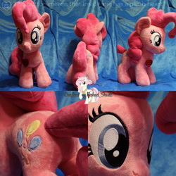 Size: 1600x1600 | Tagged: safe, artist:nakedskull, pinkie pie, pony, obtrusive watermark, photo, plushie, watermark