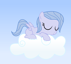 Size: 5000x4500 | Tagged: safe, artist:northernthestar, oc, oc:adryna, pegasus, pony, absurd resolution, cloud, female, filly, offspring, parent:flitter, parent:oc:northern star, parents:canon x oc, prone, sleeping, solo