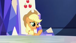 Size: 1920x1080 | Tagged: safe, screencap, applejack, earth pony, pony, the last laugh, cutie map, solo