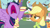 Size: 1280x720 | Tagged: safe, derpibooru import, screencap, applejack, twilight sparkle, twilight sparkle (alicorn), alicorn, earth pony, pony, best gift ever, animation error, applejack's hat, christmas, clothes, coat, duo, earmuffs, female, female focus, hearth's warming eve, mittens, nose in the air, ponyville, raised hoof, scarf, snow, solo focus, spread wings, uvula