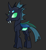 Size: 2717x2953 | Tagged: safe, artist:earth_pony_colds, derpibooru import, oc, oc only, changeling, blue changeling, changeling oc, original art, side view, simple background, solo