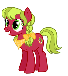 Size: 1700x1900 | Tagged: safe, artist:bubaiuv, applejack (g3), pony, g3, cute, g3 jackabetes, g3 to g4, generation leap, simple background, solo, transparent background