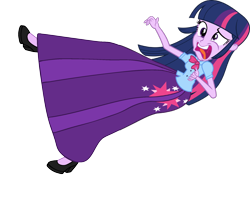 Size: 1900x1499 | Tagged: safe, alternate version, artist:cartoonmasterv3, twilight sparkle, twilight sparkle (alicorn), alicorn, equestria girls, clothes, long skirt, simple background, skirt, solo, transparent background