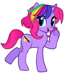 Size: 526x596 | Tagged: safe, artist:techycutie, derpibooru import, oc, oc:techy twinkle, pony, unicorn, looking at you, solo, waving